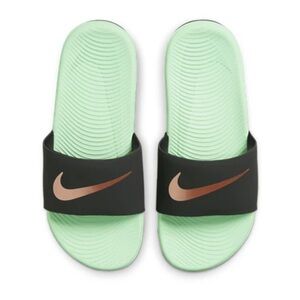 Nike Kids’ Foam Kawa Slide Sandals - Size 11C, Off Noir/Red Bronze/Mint